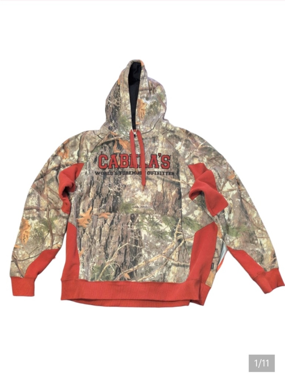 Cabela's Hoodie Camo XL Men's Vintage Y2K  Zonz Outdoor Hunting Pullover